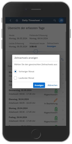 scdsoft daily timesheet ESS mobile 3